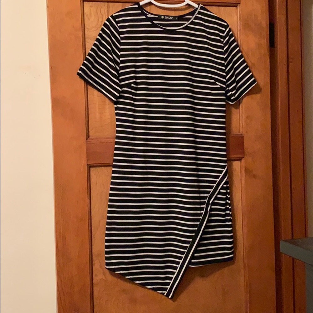 Striped Asymmetrical dress